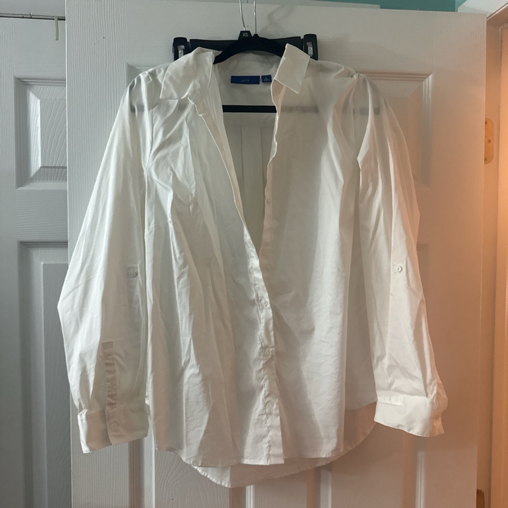 Apt. 9 Men's Cream Casual Button Down Shirt